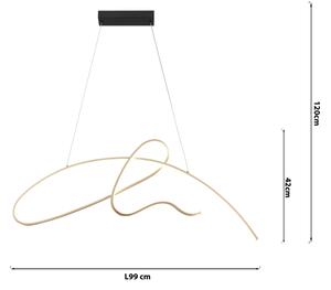 ONLI - LED Luster na lanku SIGN LED/42W/230V 4000K zlatá