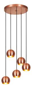 Luster na lanku SIVANI 5xE27/40W/230V medená