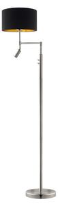 Eglo - LED stojacia lampa TUNJA 1xE27/60W/230V + LED/2,1W pr. 38 cm chróm/čierna