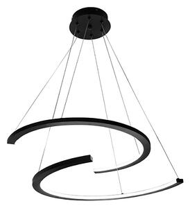 LED Luster na lanku DOUBLEMOON LED/30W/230V čierna