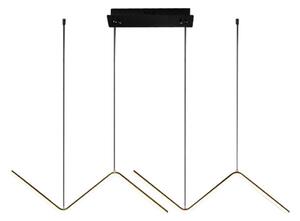 LED Luster na lanku VERTE 2xLED/11W/230V čierna