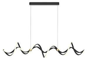 LED Luster na lanku COLIA LED/55W/230V čierna/zlatá