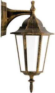 Záhradné nástenné svietidlo LIGURIA-LT dole 1xE27 Patina - GOLDLUX (Polux)
