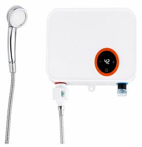 Prietokový ohrievač vody 3500 W so sprchou - biely