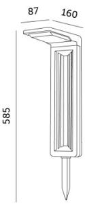 LED Solárna lampa LED/0,2W/3,7V 6500K IP44 2200 mAh