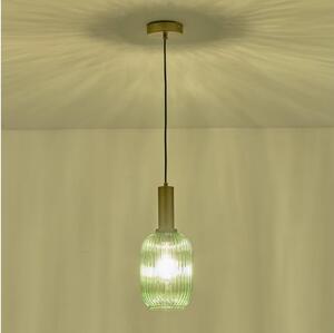 Luster na lanku 1xE27/15W/230V zelená pr. 13 cm