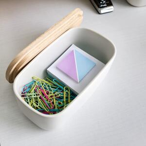 Keramický úložný box s vekom Eco Office - iDesign
