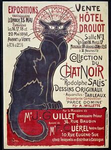 Steinlen, Theophile Alexandre - Obrazová reprodukcia Chat Noir (Black Cat), (30 x 40 cm)