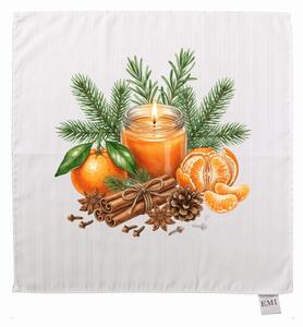Obrus damaškový Winter Mandarin 40x40 cm EMI