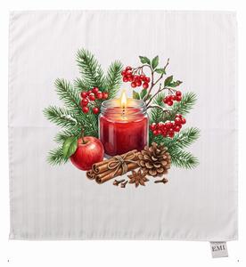 Obrus damaškový Winter Cranberry 40x40 cm EMI