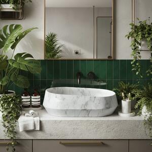 Rea Zoe Dune, umývadlo na dosku 590×380×170 mm, imitácia kameňa-šedá matná, REA-U3538
