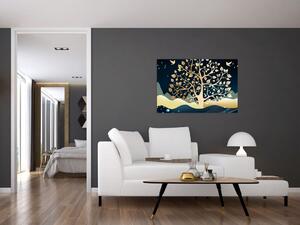 Obraz zlatého stromu (90x60 cm)