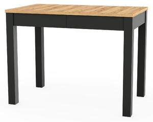 Jedálenský stôl Omega 03 (dub + čierna) (pre 4-6 osôb). Vlastná spoľahlivá doprava až k Vám domov. 1082829