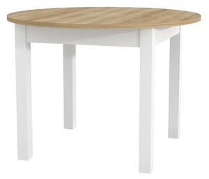 Jedálenský stôl Isiah 02 (dub riviera + biela) (pre 4-8 osôb). Vlastná spoľahlivá doprava až k Vám domov. 1082832