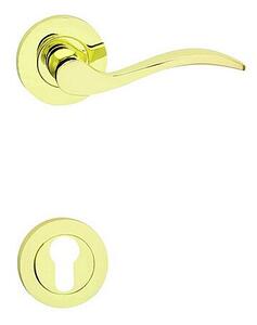 Dverové kovanie COBRA KRISTINA-R (OLV), kľučka-kľučka, Otvor pre obyčajný kľúč BB, COBRA OLV (mosadz leštená, lesklá)