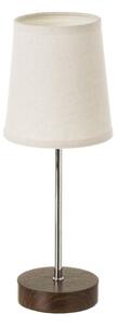 Biela/hnedá stolová lampa s textilným tienidlom (výška 34,5 cm) – Casa Selección