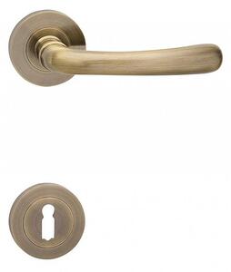 Dverové kovanie COBRA DEA-R (OFS), kľučka-kľučka, Otvor pre obyčajný kľúč BB, COBRA OFS (bronz česaný)