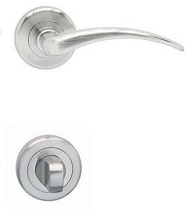 Dverové kovanie COBRA MILENA-R (OCS), kľučka-kľučka, WC kľúč, COBRA OCS (chróm matný)