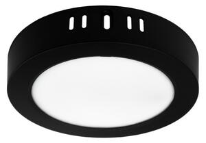 LED stropné svietidlo na stenu, okrúhle, 12W, 1200lm, čierne, 4000K