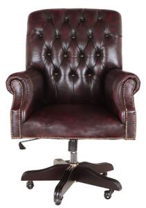 Kancelárska stolička Chesterfield Office chair z pravej hovädzej kože New Red