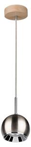 Spot-Light 5141174 - LED Luster na lanku BALL WOOD 1xGU10/5W/230V matný dub