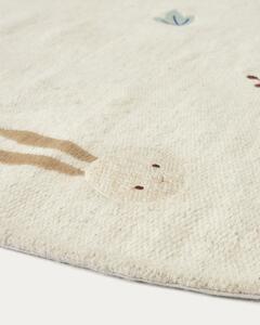 Krémový vlnený detský koberec ø 120 cm Yanil – Kave Home