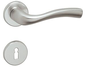 Dverové kovanie MP Arch-R (F1), kľučka-kľučka, Otvor pre obyčajný kľúč BB, MP F1/MP1 (hliník prírodný)