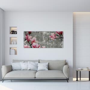 Obraz s kvetmi (120x50 cm)
