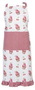 Kuchynská zástera z bavlny Cherry Cupcake - 70 * 85 cm - Clayre & Eef