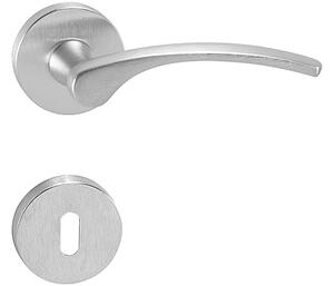 Dverové kovanie MP Laura 2-R (OCS), kľučka-kľučka, Otvor pre obyčajný kľúč BB, MP OCS (chróm brúsený)