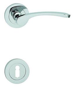 Dverové kovanie COBRA LAURA-R (OC), kľučka-kľučka, WC kľúč, COBRA OC (chróm lesklý)
