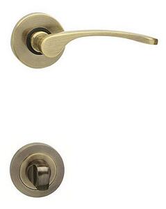 Dverové kovanie COBRA LAURA-R (OFS), kľučka-kľučka, Otvor pre obyčajný kľúč BB, COBRA OFS (bronz česaný)