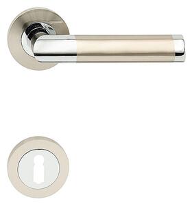 Dverové kovanie COBRA NICOL-R (OCN), kľučka-kľučka, WC kľúč, COBRA OCN (chróm lesklý / nikel matný)