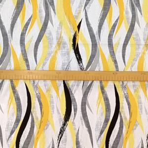 Ervi bavlna š.240 cm - žlto-sivé vlny 180-3, metráž