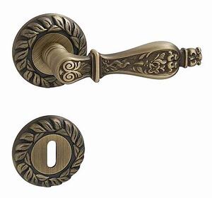 Dverové kovanie MP Siracusa R (OGS), kľučka-kľučka, Otvor pre obyčajný kľúč BB, MP OGS (bronz česaný mat)