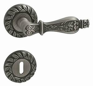 Dverové kovanie MP Siracusa R (OGA), kľučka-kľučka, Otvor na cylindrickú vložku PZ, MP OGA (antik šedá)