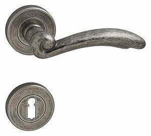 Dverové kovanie MP Firenze-R (OGA), kľučka ľavá / guľa, Otvor na cylindrickú vložku PZ, MP OGA (antik šedá)