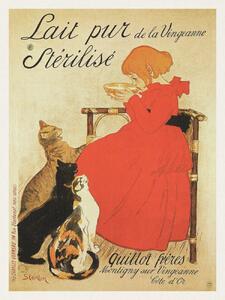 Umelecká tlač Lait pur Stérilisé (French Cat Poster) - Théophile Steinlen, (30 x 40 cm)