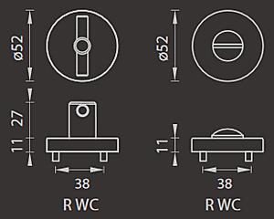 Dverové kovanie MP Prado-R 792 (OC/BN), kľučka-kľučka, Bez spodnej rozety, MP BN (brúsená nerez)