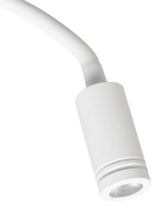 LED flexibilná nástenná lampička s USB BASE LED/8W+LED/2W/230V, biela