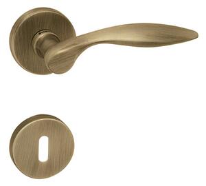 Dverové kovanie MP Claudia R 1938 (OGS - Bronz česaný matný), kľučka-kľučka, Otvor pre obyčajný kľúč BB, MP OGS (bronz česaný mat)