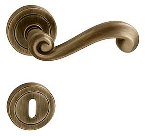 Dverové kovanie MP Carla R 738 (OGS), kľučka-kľučka, Otvor pre obyčajný kľúč BB, MP OGS (bronz česaný mat)
