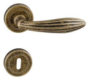Dverové kovanie MP Sofia R 1917 (OBA), kľučka-kľučka, Otvor na cylindrickú vložku PZ, MP OBA (antik bronz)