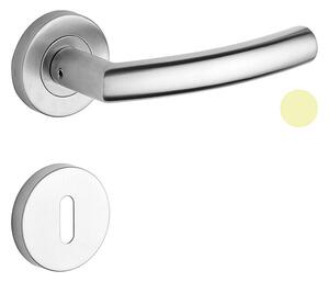 Dverné kovanie ROSTEX s čapmi CORTINA (NEREZ MAT), kľučka-kľučka, WC kľúč, ROSTEX Nerez mat