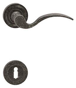 Dveřové kovanie COBRA VENEZIA-R (R), kľučka pravá-guľa, Otvor na cylindrickú vložku PZ, COBRA R (rustik)