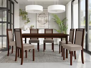 Rozkladací jedálenský stôl so 6 stoličkami AL03, Morenie: sonoma - L, Poťahové látky: Hygge D91 Mirjan24 5903211266607