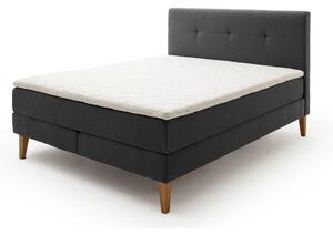 Antracitová boxspring posteľ 180x200 cm Stockholm – Meise Möbel