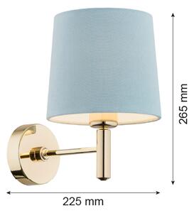 Argon 4347 - Nástenné svietidlo PONTE 1xE27/15W/230V šedá/mosadz