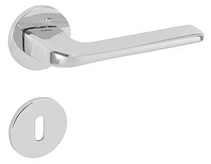 Dverové kovanie MP DARA - R 4007 5S (OC - Chrome lesklý), kľučka-kľučka, WC kľúč, MP OC (chróm lesklý)