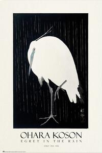Plagát, Obraz - Ohara Koson - Egret in the Rain